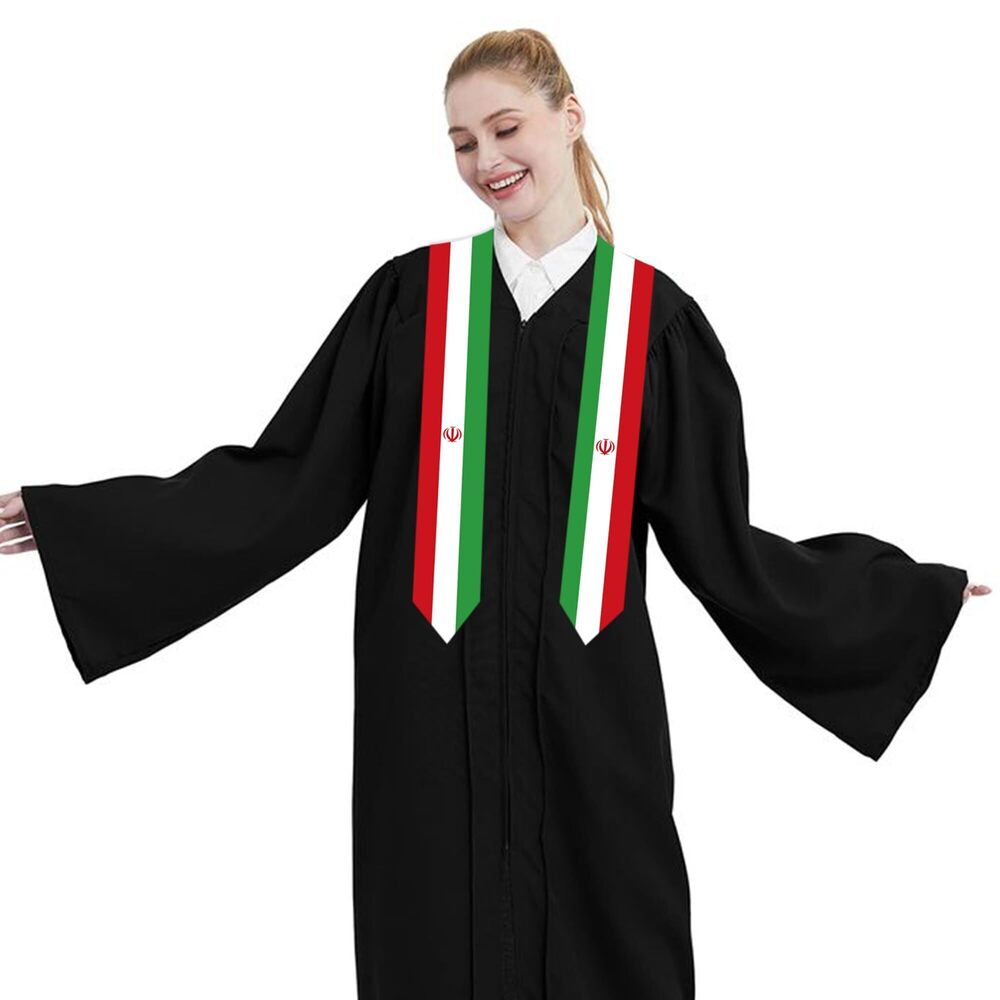 6078 National Flag Graduation Stole Embroidery Sash for Study Aboard